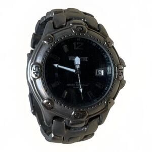 Wolverine Silver Stainless Steel 100ft Water Resistance Quartz Watch + Monocular